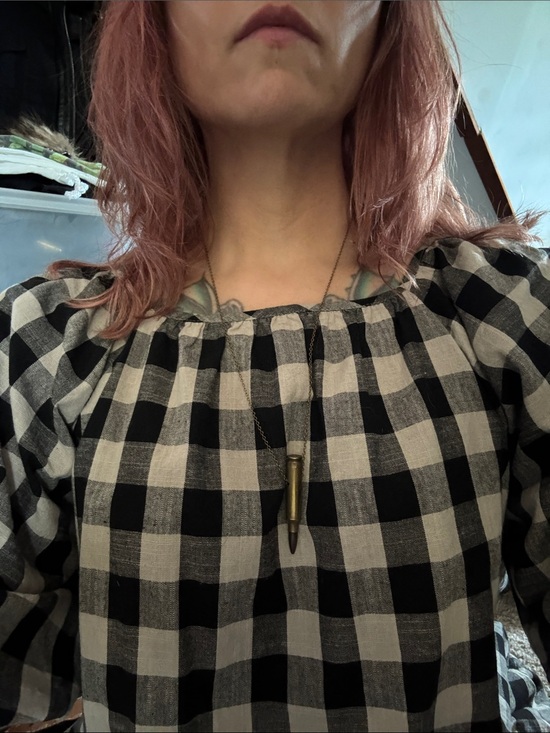 Jewelry - Brass bullet on chain necklace